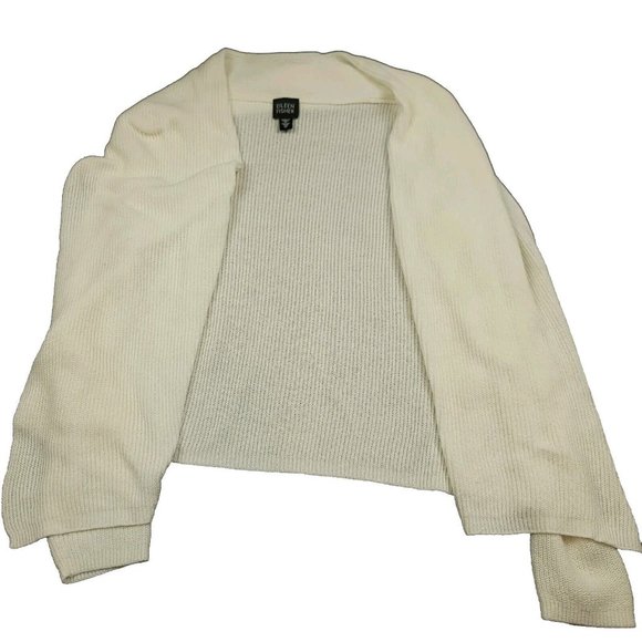 Eileen Fisher Sweaters - Eileen Fisher‎ Womens M Cardigan Italian Yarn Silk Blend Sweater Open Knit